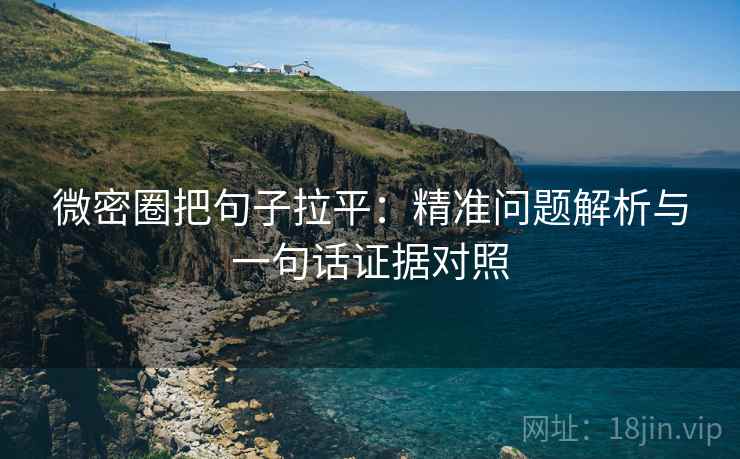 微密圈把句子拉平：精准问题解析与一句话证据对照